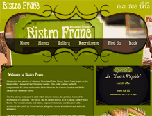 Tablet Screenshot of bistrofranc.com